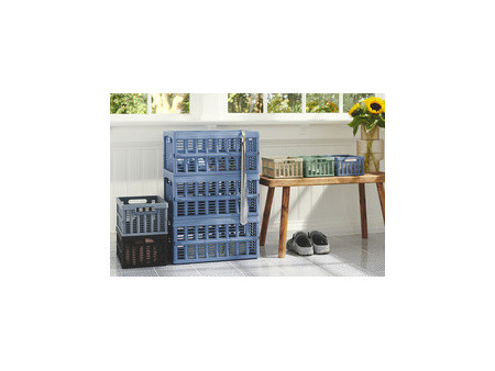 NHG Caisse de rangement pliante, PP, 32,5 litres, noir