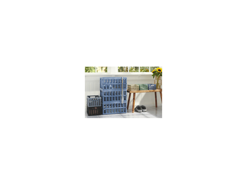 NHG Caisse de rangement pliante, PP, 32,5 litres, noir