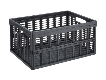 NHG Caisse de rangement pliante, PP, 32,5 litres, noir