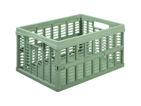 NHG Caisse de rangement pliante, PP, 32,5 litres, vert
