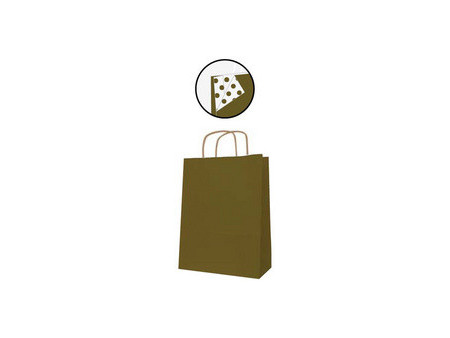 APLI Sac en papier, kraft, moyen, argent