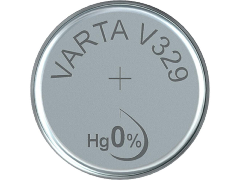 VARTA Pile oxyde argent pour montres, V329 1,55 Volt, 37mAh