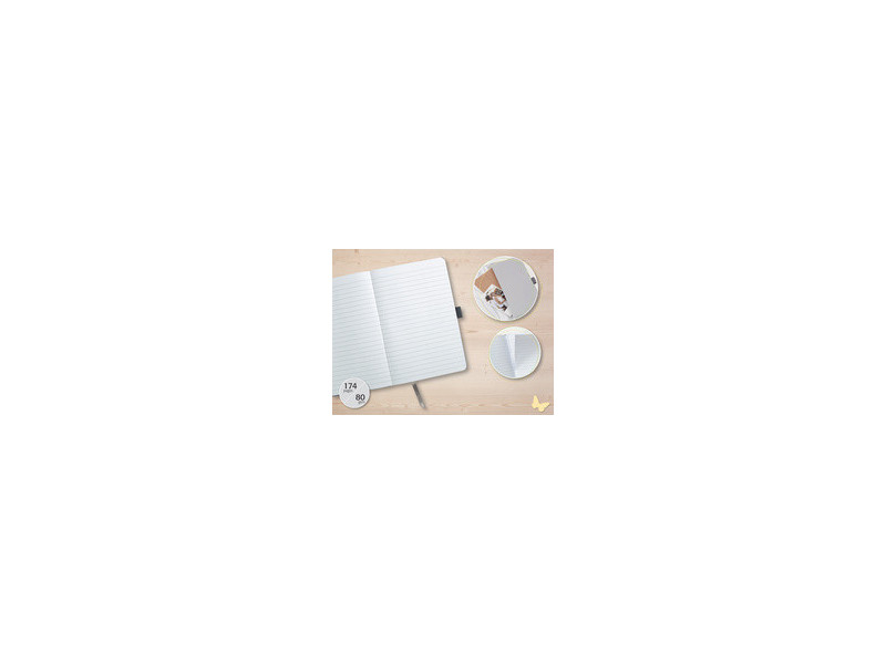 sigel Carnet de notes Jolie Flair, similicuir, A6, nacre