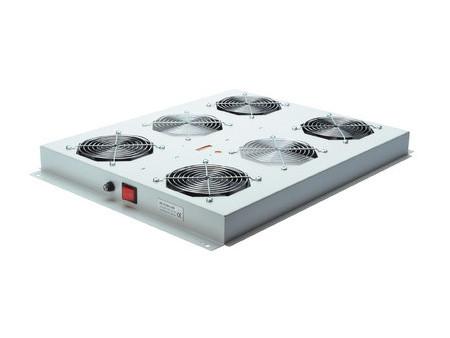 DIGITUS Unité de ventilation, 4 ventilateurs, gris clair