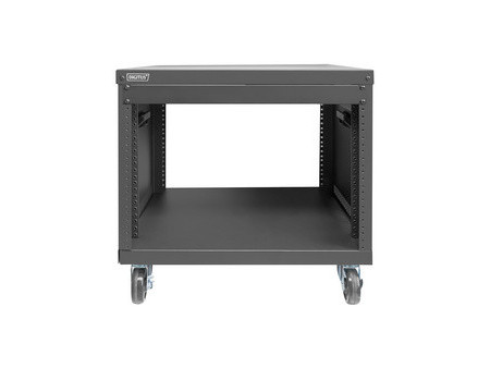 DIGITUS Monture universelle 19', avec roulettes, 8 U, noir