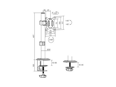 LogiLink Support pour 1 écran 17-32'
