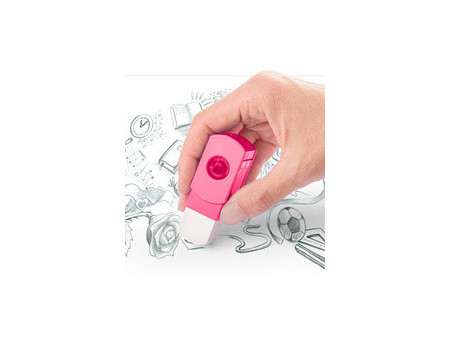 STAEDTLER Combi gomme - taille-crayon 511 SE, rose fluo