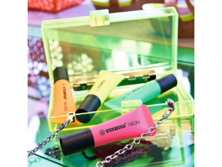 STABILO Surligneur NEON, dans un filet de 5