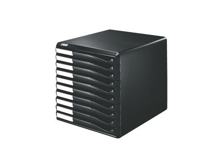 LEITZ Module de classement, 10 tiroirs, gris clair/gris