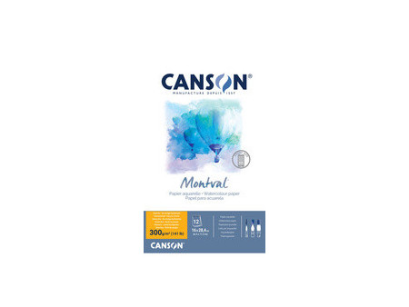 CANSON Bloc papier aquarelle 'Montval', 420 x 594 mm