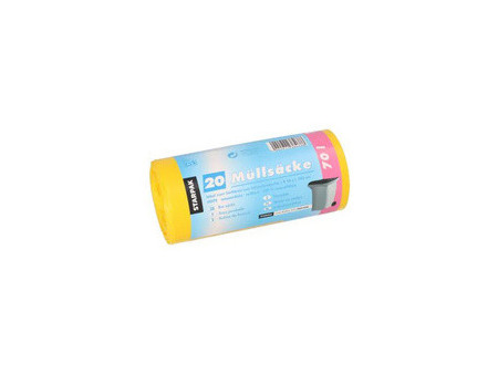STARPAK Sac poubelle HDPE, 60 litres, blanc