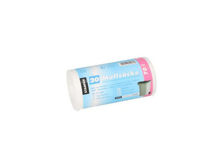 STARPAK Sac poubelle HDPE, 18 litres, blanc