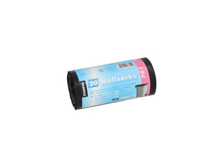 STARPAK Sac poubelle HDPE, 18 litres, blanc