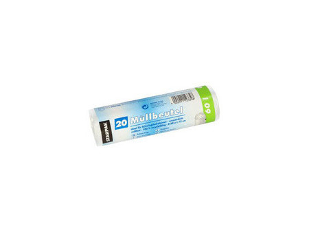 STARPAK Sac poubelle HDPE, 60 litres, blanc
