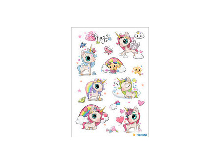 HERMA Sticker MAGIC 'Licornes', diamond glittery