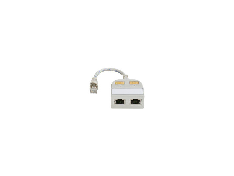 Telegärtner T-Adaptateur avec câble de raccordement, Cat.5e,