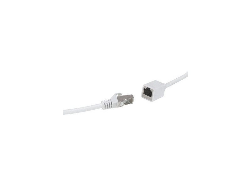 LogiLink Rallonge câble patch Premium, Cat.6A, 1 m, blanc