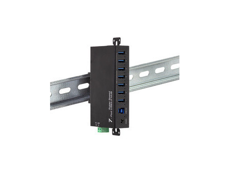 LogiLink Hub industriel USB 3.0, 7 ports, noir