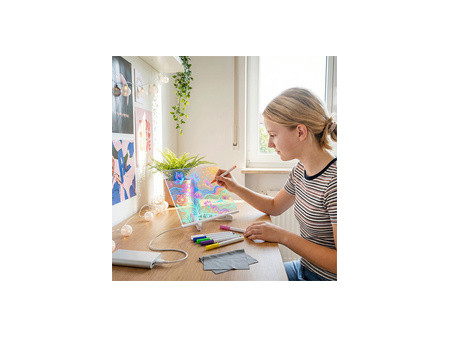 LogiLink Tableau acrylique lumineux, 200 x 200 mm