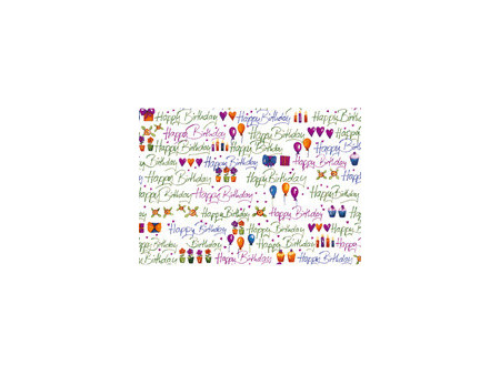 SUSY CARD Papier cadeau 'Typo Happy', sur rouleau