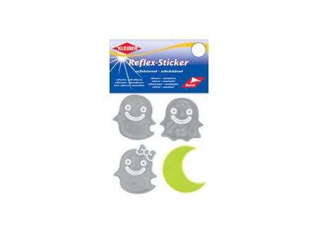 KLEIBER Sticker réfléchissant 'Fantôme & lune', argent/jaune