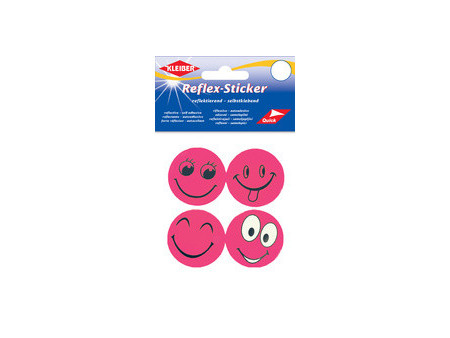 KLEIBER Sticker réfléchissant 'Happy Face', jaune