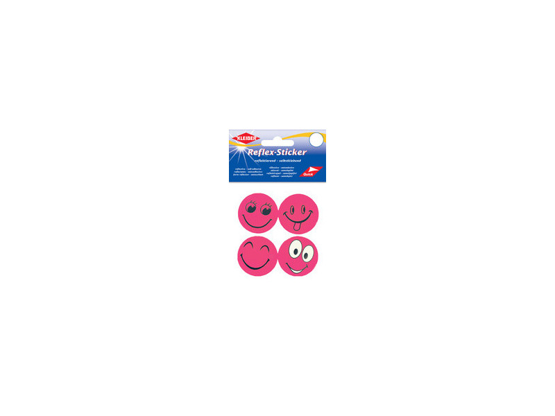 KLEIBER Sticker réfléchissant 'Happy Face', jaune