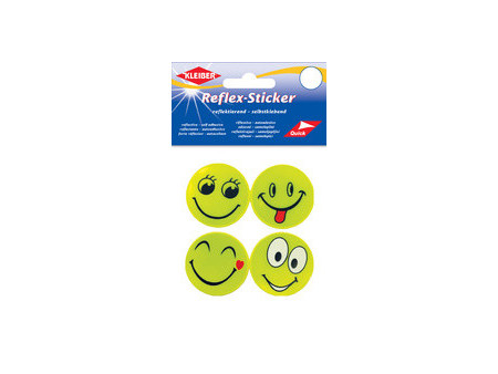 KLEIBER Sticker réfléchissant 'Happy Face', jaune