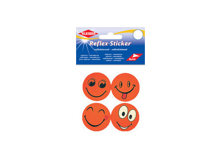 KLEIBER Sticker réfléchissant 'Happy Face', jaune
