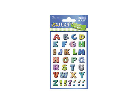 ZDesign SCHOOL Sticker de lettres, lettres: A-Z, coloré