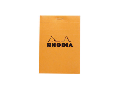 RHODIA Bloc agrafé No.12, 85 x 120 mm, quadrillé 5x5, noir