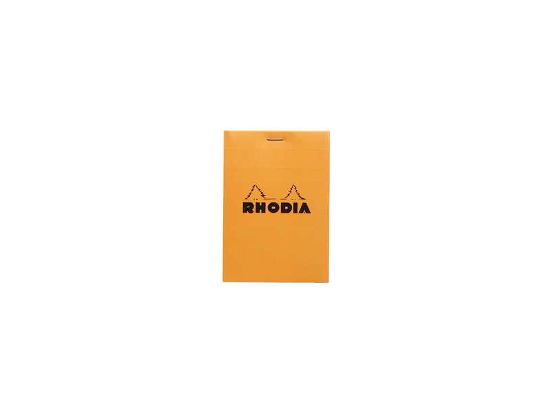 RHODIA Bloc agrafé No.12, 85 x 120 mm, quadrillé 5x5, noir