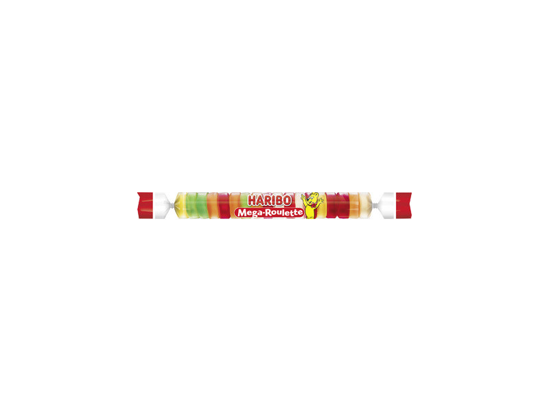 HARIBO Gomme aux fruits Mega-ROULETTE, rouleau de 45 g