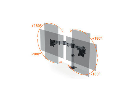 DURABLE Support SELECT pour 2 écrans, pince
