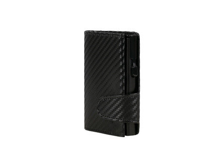 CLICKSAFE Porte-monnaie avec porte-cartes, simili cuir,rouge