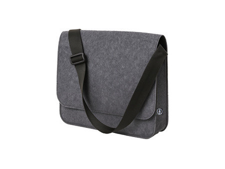 STOP Sacoche pour laptop, feutre RPET, gris foncé