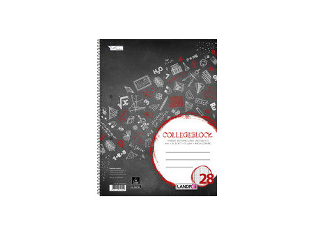 LANDRÉ Cahier à spirale 'college', A4, ligné, 160 pages