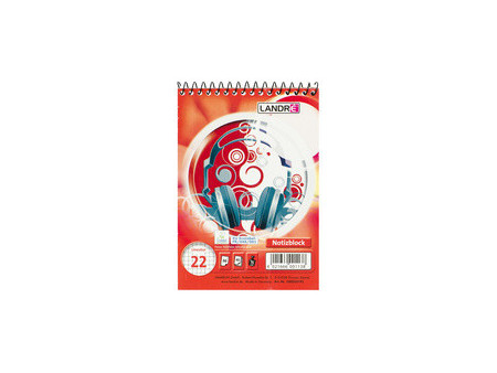 LANDRÉ bloc-notes à spirale, A6, 40 feuilles, ligné