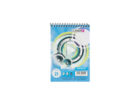 LANDRÉ bloc-notes à spirale, format A6, 40 feuilles,