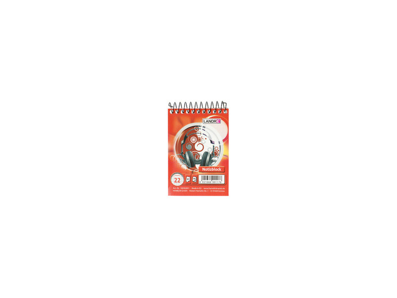 LANDRÉ bloc-notes à spirale, format A7, 40 feuilles,