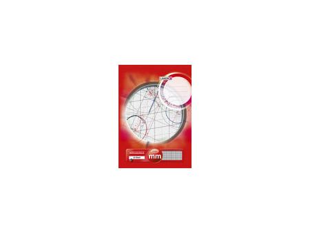 LANDRÉ bloc à papier millimétré DIN A4, 25 feuilles, 80 g/m2