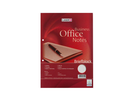 LANDRÉ Bloc de correspondance Office, A4, 100 pages, 70 g/m2