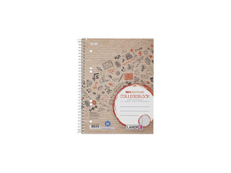 LANDRÉ Cahier 'Recycling' A5+, quadrillé, 80 feuilles