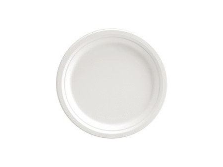 NATURE Star Assiette en canne à sucre, rond, 260 mm, blanc