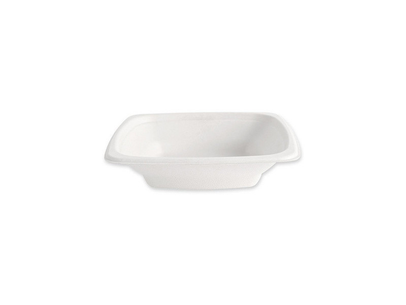 NATURE Star Plat en canne à sucre, carré, 400 ml, blanc