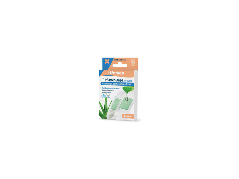 Lifemed Pansements 'Aloe vera', pack de 10, blanc