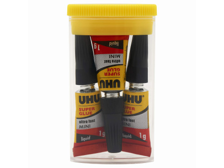 UHU Colle instantanée blitzschnell MINIS, 3 tubes de 1 g