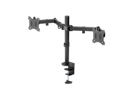 DIGITUS Support double écran universel, fixation par serrage