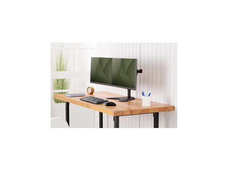 DIGITUS Support double écran universel, noir