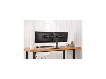 DIGITUS Support double écran universel, noir